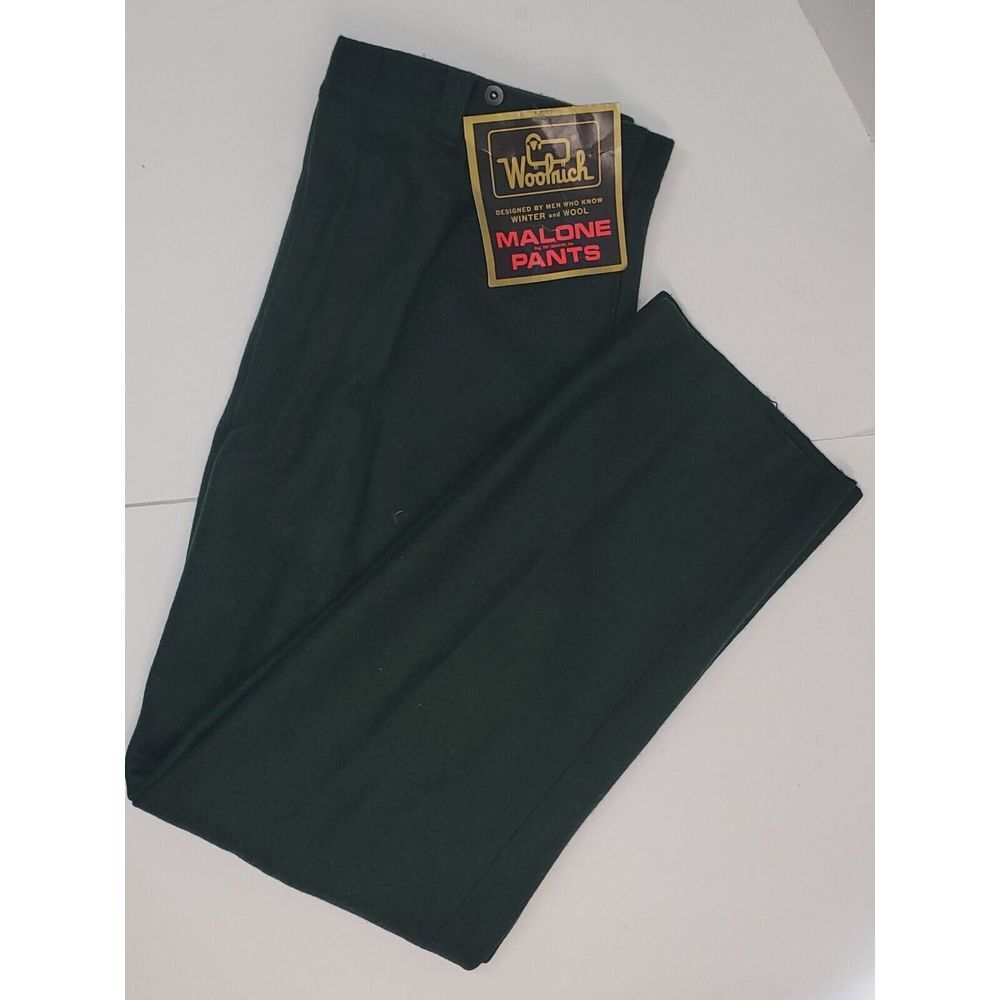 New Vintage Woolrich Made In‎ USA Malone Wool Pants Size 46 Unhemmed Hunting NOS